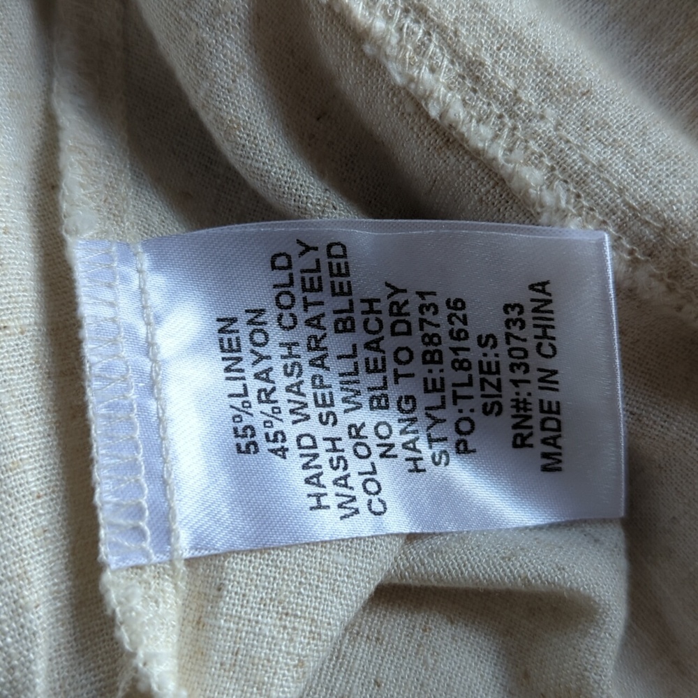NWT Umgee Linen Blend Fray Hem Sleeveless Top - Picture 10 of 10